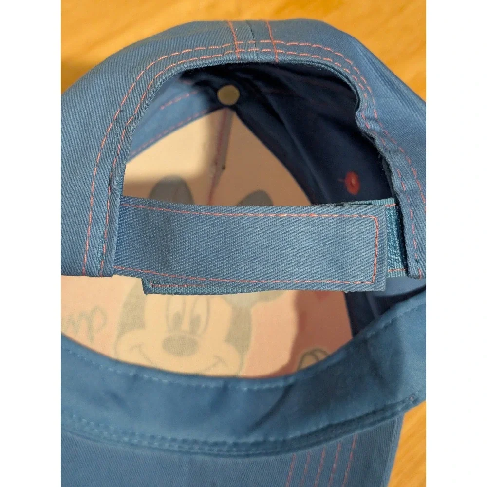 Disney Minnie Mouse Blue Baseball Cap Adjustable Hat Pink Hearts xoxo Graphic